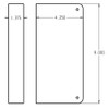 30-PB-CW Don Jo Blank Wrap-Around Plate with Trim Screws Dimensional View