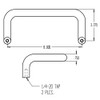 1150-628 Don Jo Offset Door Pull with 8" center to center length