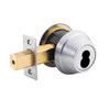 QDB281-625-S8-478S-LC Stanley QDB200 Series Single Less Cylinder Standard Duty Auxiliary Deadbolt Lock Prepped for SFIC in Bright Chrome Finish