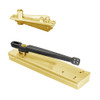 5013ABC105-LH-605 Rixson 50 Series Single Acting Center Hung Shallow Depth Floor Closers in Bright Brass Finish