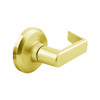 QCL130E605R4478S Stanley QCL100 Series Passage Cylindrical Lock with Sierra Lever in Bright Brass Finish