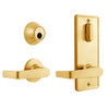 QCI230E605NR4FLS2LC Stanley QCI200 Series Standard Duty Interconnected Single Locking with Sierra Lever in Bright Brass Finish