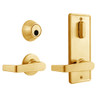 QCI230E605NR8NOSLC Stanley QCI200 Series Standard Duty Interconnected Single Locking with Sierra Lever in Bright Brass Finish