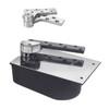 L27-85S-LFP-LCC-LH-2-626 Rixson 27 Series Extra Heavy Duty Lead Lined Offset Floor Closer in Satin Chrome Finish