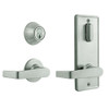 QCI231E619NR8FLRBF Stanley QCI200 Series Standard Duty Interconnected Single Locking Prepped for SFIC with Sierra Lever in Satin Nickel Finish