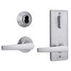 QCI231A626R8FLS2LC Stanley QCI200 Series Standard Duty Interconnected Single Locking Prepped for SFIC with Slate Lever in Satin Chrome Finish