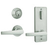 QCI231A619NR4FLRBF Stanley QCI200 Series Standard Duty Interconnected Single Locking Prepped for SFIC with Slate Lever in Satin Nickel Finish
