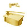 127-90N-LCC-LH-605 Rixson 27 Series Heavy Duty 3/4" Offset Hung Floor Closer in Bright Brass Finish
