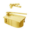127-105S-LCC-LH-605 Rixson 27 Series Heavy Duty 3/4" Offset Hung Floor Closer in Bright Brass Finish