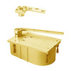 427-85N-LCC-LH-605 Rixson 427 Series Heavy Duty 3/4" Offset Hung Floor Closer in Bright Brass Finish