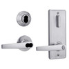 QCI251A626R8FLRLC Stanley QCI200 Series Standard Duty Interconnected Double Locking Prepped for SFIC with Slate Lever in Satin Chrome Finish