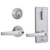 QCI251A626NS4FLSBF Stanley QCI200 Series Standard Duty Interconnected Double Locking Prepped for SFIC with Slate Lever in Satin Chrome Finish
