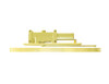 2014-STD-RH-US3 LCN Door Closer with Standard Arm in Bright Brass Finish