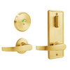QCI285M605R8NOS Stanley QCI200 Series Standard Duty Interconnected Indicator Locking with Summit Lever in Bright Brass Finish