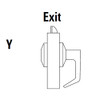 9K30Y14KS3618 Best 9K Series Exit Heavy Duty Cylindrical Lever Locks in Bright Nickel