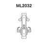 ML2032-LWA-605-CL6 Corbin Russwin ML2000 Series IC 6-Pin Less Core Mortise Institution Locksets with Lustra Lever in Bright Brass