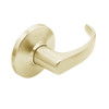 9K30Z16DSTK606 Best 9K Series Closet Heavy Duty Cylindrical Lever Locks with Curved Without Return Lever Design in Satin Brass