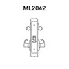 ML2042-RWA-630-CL6 Corbin Russwin ML2000 Series IC 6-Pin Less Core Mortise Entrance Locksets with Regis Lever in Satin Stainless