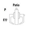9K40P16CSTK605 Best 9K Series Patio Heavy Duty Cylindrical Lever Locks with Curved Without Return Lever Design in Bright Brass