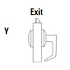 9K50Y16CSTK606 Best 9K Series Exit Heavy Duty Cylindrical Lever Locks with Curved Without Return Lever Design in Satin Brass