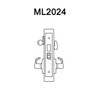 ML2024-LWF-605-CL6 Corbin Russwin ML2000 Series IC 6-Pin Less Core Mortise Entrance Locksets with Lustra Lever in Bright Brass