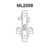 ML2058-RWF-606-LC Corbin Russwin ML2000 Series Mortise Entrance Holdback Locksets with Regis Lever in Satin Brass
