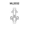 ML2032-RWB-605-CL6 Corbin Russwin ML2000 Series IC 6-Pin Less Core Mortise Institution Locksets with Regis Lever in Bright Brass