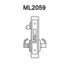 ML2059-LSA-618-CL6 Corbin Russwin ML2000 Series IC 6-Pin Less Core Mortise Security Storeroom Locksets with Lustra Lever in Bright Nickel