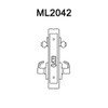 ML2042-LSA-629-CL6 Corbin Russwin ML2000 Series IC 6-Pin Less Core Mortise Entrance Locksets with Lustra Lever in Bright Stainless Steel