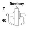 9K47T16KSTK626 Best 9K Series Dormitory Cylindrical Lever Locks with Curved without Return Lever Design Accept 7 Pin Best Core in Satin Chrome