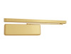 4013T-DE-H-BUMPER-LH-US3 LCN Door Closer Double Egress Hold Open Track with Bumper Arm in Bright Brass Finish