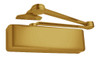 4040XP-HEDA-w-62G-RH-BRASS LCN Door Closer Hold Open Extra Duty Arm with thick Hub Shoe in Brass Finish