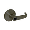 9K57EA15LS3613 Best 9K Series Entrance or Office Cylindrical Lever Locks with Contour Angle with Return Lever Design Accept 7 Pin Best Core in Oil Rubbed Bronze