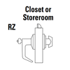 9K37RZ14LSTK605 Best 9K Series Closet or Storeroom Cylindrical Lever Locks with Curved with Return Lever Design Accept 7 Pin Best Core in Bright Brass