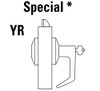 9K37YR15CS3606 Best 9K Series Special Function Cylindrical Lever Locks with Contour Angle with Return Lever Design Accept 7 Pin Best Core in Satin Brass