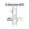 45H7D12S612 Best 40H Series Storeroom Heavy Duty Mortise Lever Lock with Solid Tube with No Return in Satin Bronze