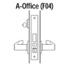 45H7A17RH630 Best 40H Series Office Heavy Duty Mortise Lever Lock with Gull Wing RH in Satin Stainless Steel