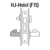 45H7HJ17RS618 Best 40H Series Hotel with Deadbolt Heavy Duty Mortise Lever Lock with Gull Wing RH in Bright Nickel