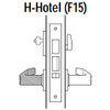45H7H17LH606 Best 40H Series Hotel with Deadbolt Heavy Duty Mortise Lever Lock with Gull Wing LH in Satin Brass