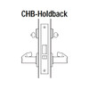 45H7CHB14S629 Best 40H Series Holdback without Deadbolt Heavy Duty Mortise Lever Lock with Curved with Return Style in Bright Stainless Steel