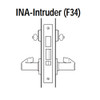 45H7INA12H618 Best 40H Series Intruder with Deadbolt Heavy Duty Mortise Lever Lock with Solid Tube with No Return in Bright Nickel