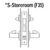 45H7S3R613 Best 40H Series Storeroom with Deadbolt Heavy Duty Mortise Lever Lock with Solid Tube Return Style in Oil Rubbed Bronze