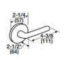 ML2050-RSB-605 Corbin Russwin ML2000 Series Mortise Half Dummy Locksets with Regis Lever in Bright Brass