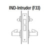 45H7IND3S606 Best 40H Series Intruder with Deadbolt Heavy Duty Mortise Lever Lock with Solid Tube Return Style in Satin Brass