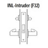45H7INL3S605 Best 40H Series Intruder without Deadbolt Heavy Duty Mortise Lever Lock with Solid Tube Return Style in Bright Brass