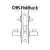 45H7CHB3H605 Best 40H Series Holdback without Deadbolt Heavy Duty Mortise Lever Lock with Solid Tube Return Style in Bright Brass