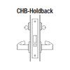 45H7CHB15H626 Best 40H Series Holdback without Deadbolt Heavy Duty Mortise Lever Lock with Contour with Angle Return Style in Satin Chrome