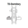 45H7TD14R612 Best 40H Series Dormitory with Deadbolt Heavy Duty Mortise Lever Lock with Curved with Return Style in Satin Bronze