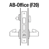 45H7AB15J605 Best 40H Series Office with Deadbolt Heavy Duty Mortise Lever Lock with Contour with Angle Return Style in Bright Brass