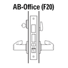 45H7AB17RJ625 Best 40H Series Office with Deadbolt Heavy Duty Mortise Lever Lock with Gull Wing RH in Bright Chrome
